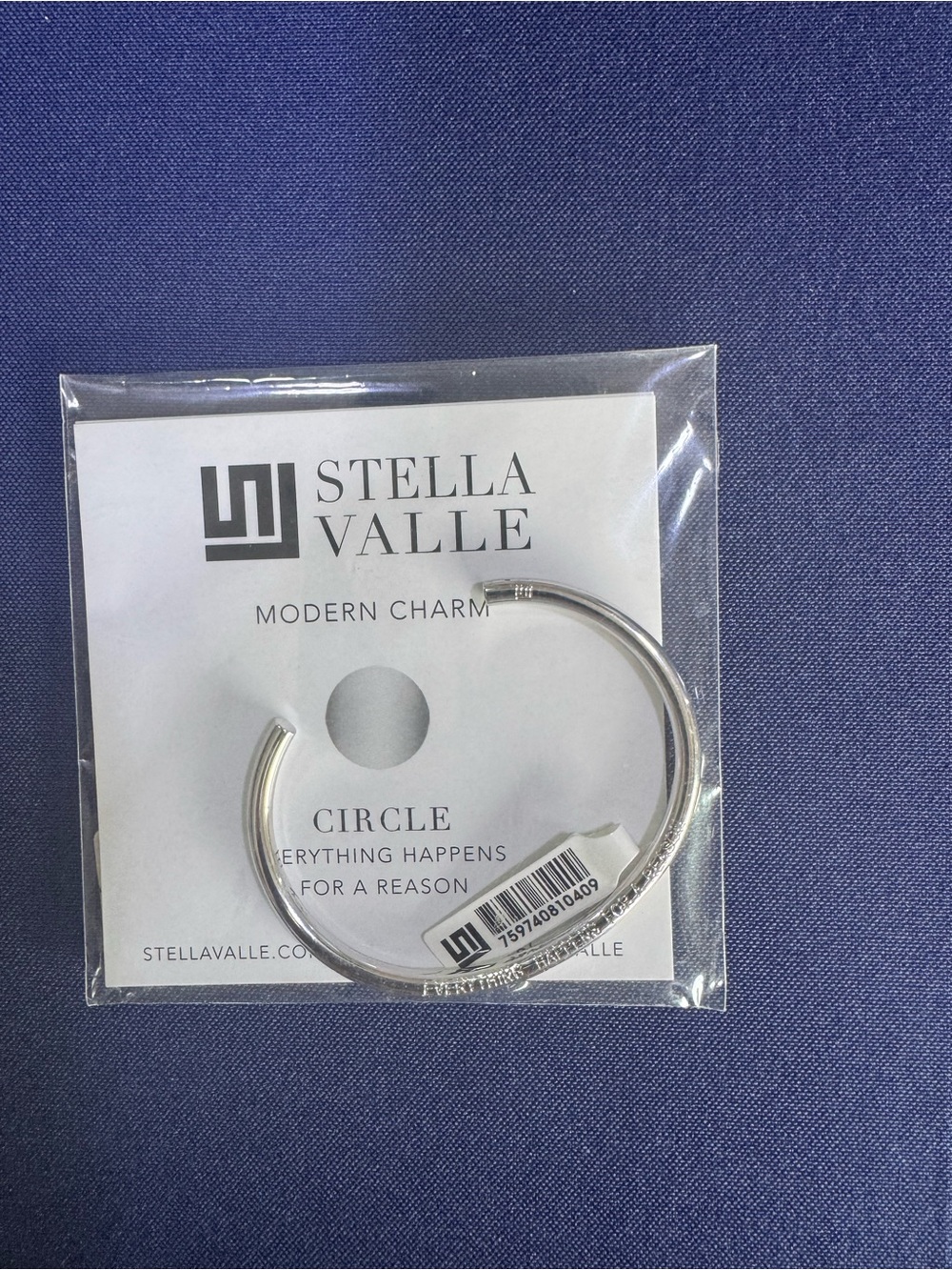 Stella Valle Silver Circle Cuff Bracelet
